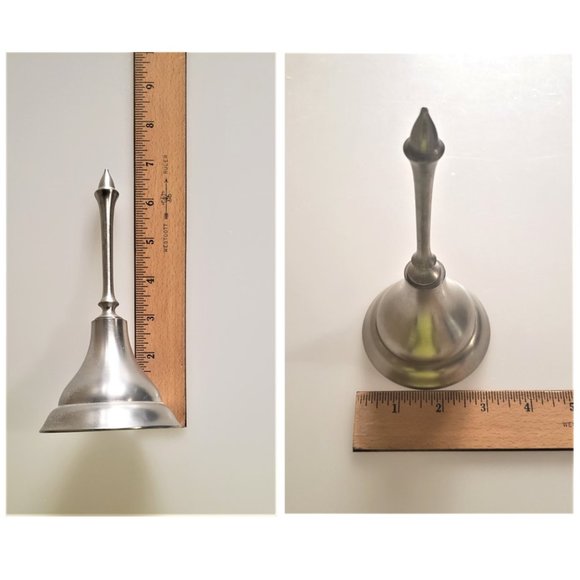 Vintage Pewter Wedding Bell - Picture 3 of 7